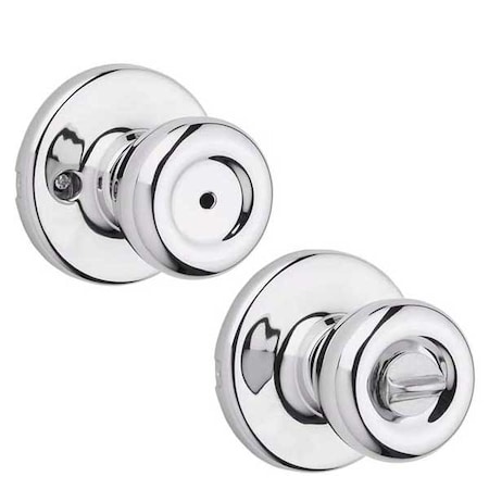 Kwikset: Tylo Privecy Door Knob With Round Rose / Polished Chrom